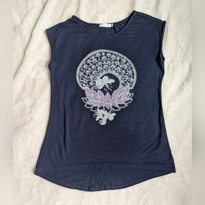 Ricki's Navy Sleeveless Top, sz M